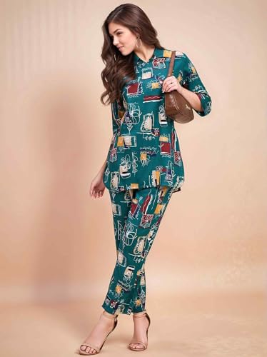 Image of RICHIK Women's Co-ord Set|Kurta Set for Women|Printed Kurta with Pant|Co-ord Set