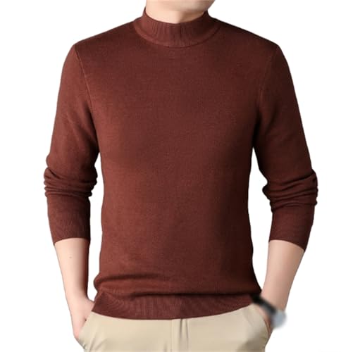 Men's Solid Color Half Turtleneck Sweater Slim Fit Pullover Sweater Soft Touch Casual Basic Sweater Autumn Winter