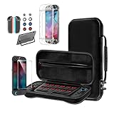 キャリングケース Switch 2 専用 ケース＋ガラス保護フィルム＋TPUグリップカバー +スティックキャップ8枚＋分体式設計 PCカバー 大容量 12ゲームカードスロット 収納ケース 収納バッグ 全面保護 耐衝撃 防塵 防水