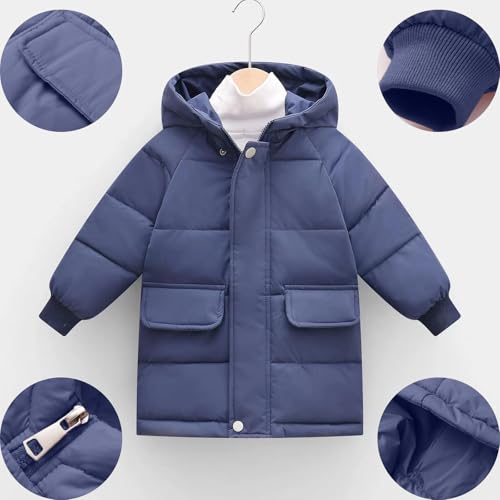Girls Winter Coats Trendy Oversized Windproof Warm Thick Hooded Down Jacket Kids Cute Heavyweight Zipper Puffer Coats2