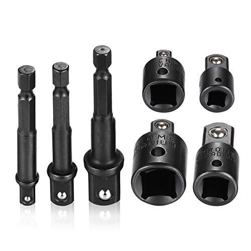 SPKLINE 7 Pieces Socket Adapter Set Includes 3 Pieces 1/4