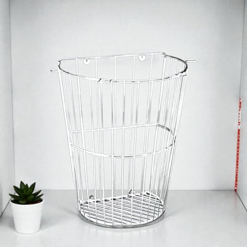 Image of FineArts Use Me Shutter K Fine Stainless Steel Wall Mount Dustbin Stand for Kitchen & Bathroom Garbage Bin Holder Space Saving Waste Bin Support Rack.