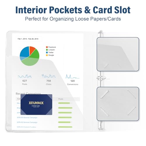 1-Inch 3-Ring-Binder with Pockets, 1'' Basic Binders 1-inch View Round Binders Holds 200 Sheets US Letter Size 8.5'' x 11'' - Bundle Packs Perfect for Home, Office, and School (1-inch) - Image 5