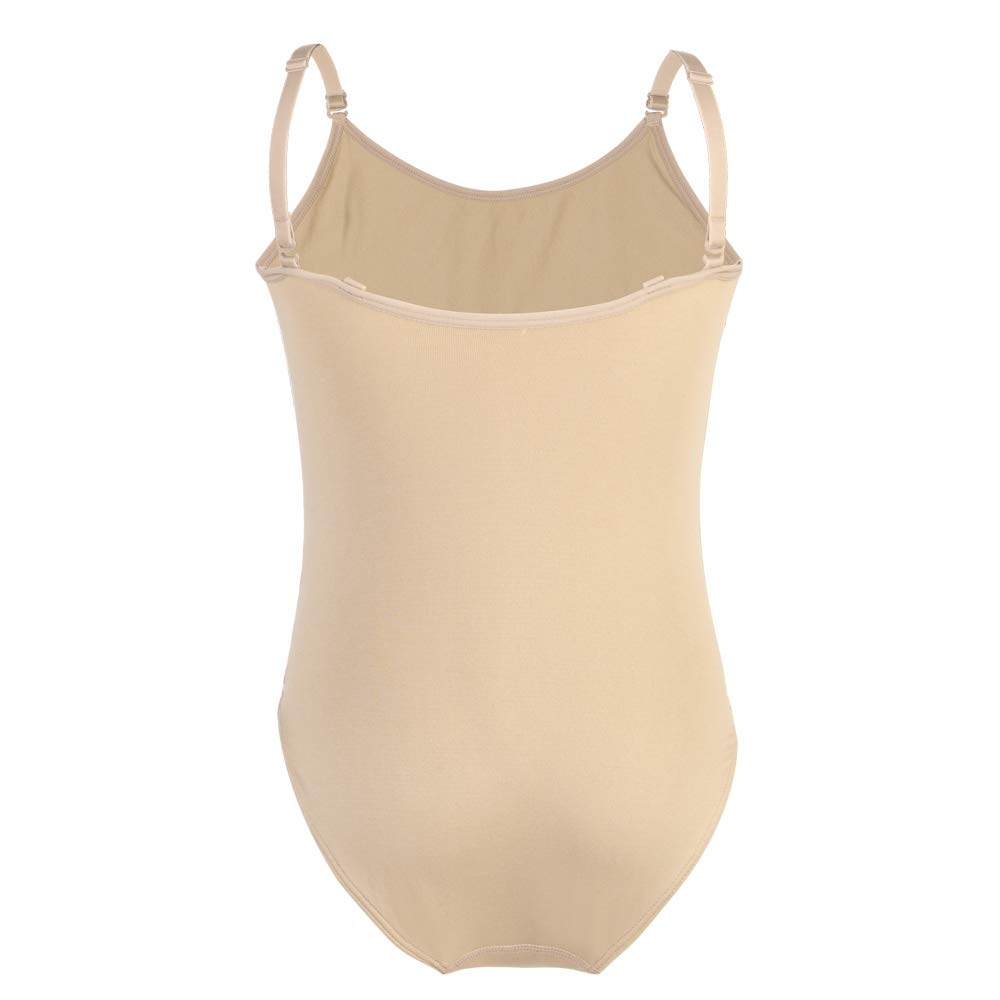 Soudittur Balletto Body da Danza Classica Bambina Canotta Body da Donna/Ragazza Intimo Senza Cuciture Nudo con Spalline Regolabili