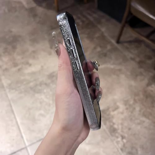 Coque antichoc iPhone 15 Pro Max noire à motif léopard pailleté - 3
