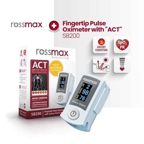 Image of Rossmax SB200 Swiss Design Fingertip Pulse Oximeter ACT (Artery Check Technology) with Instant readings of SpO2