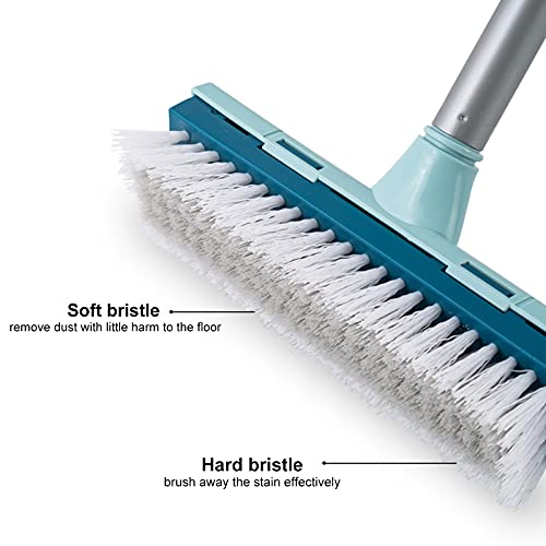 Image of BOOMJOY Floor Scrub Brush with Long Handle, 50 inch Stiff Brush and Scrape, for Cleaning Bathroom, Kitchen and Deck, Blue