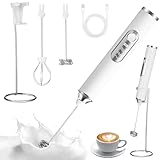 TIDEVAN Wiederaufladbarer Milchaufschäumer, Tragbarer Elektrischer...