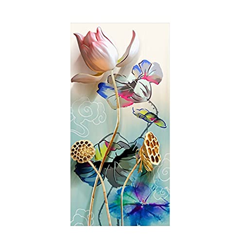 Kit Diamond Painting complet grand format lotus doré 70x160cm pour salon