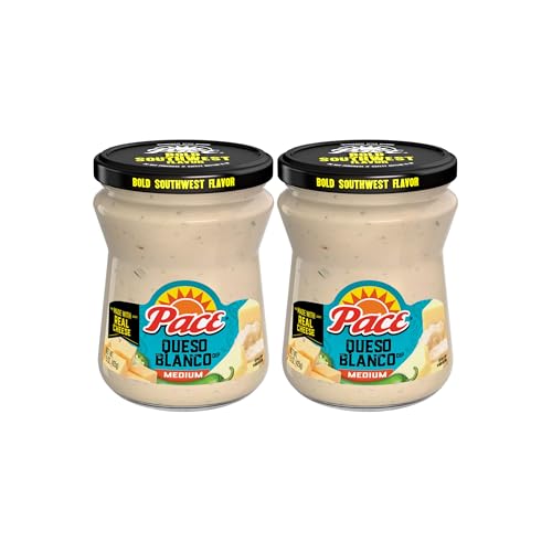 Pace Medium Queso Blanco Cheese Dip, 15 oz Jar (Pack of 2)