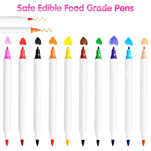 10 matite colorate commestibili a doppia testa