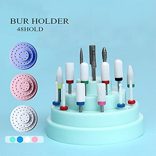 Miniatura 2 de Organizador de brocas para arte de uñas, 48 agujeros, caja de almacenamiento, soporte para exhibición, accesorios de manicura, herramientas de