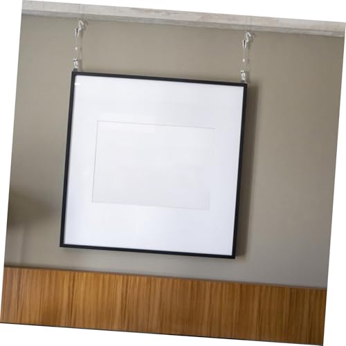 Image of LIFKOME 2pcs Stainless Steel Wire Rope Hooks Easy Install Picture Hanging Hardware Kit for Gallery Wall