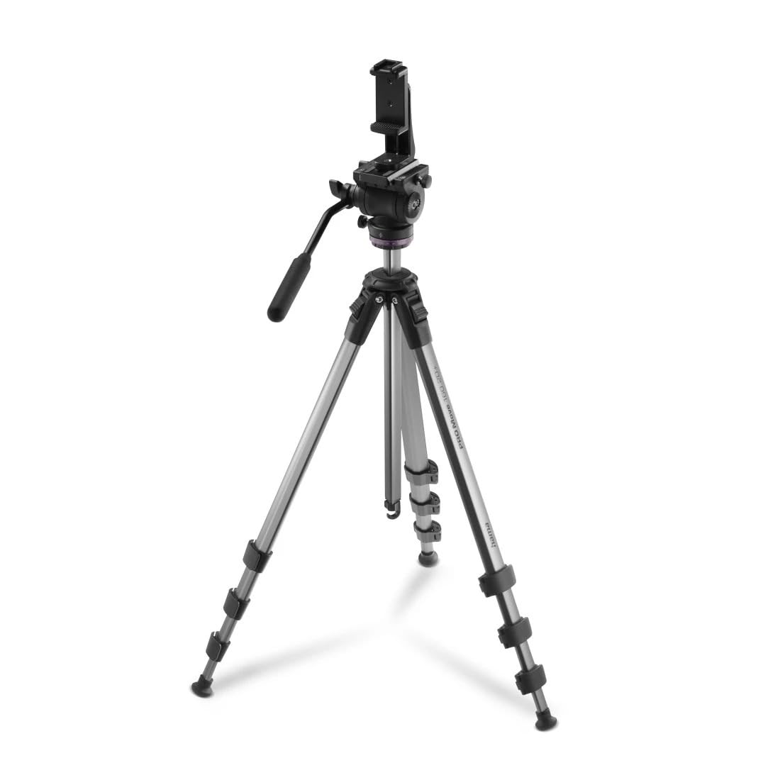 Hama Videostativ mit Fluidkopf, leicht, 46 – 160 cm, bis 7 kg | Kamera Stativ für Video, DLSR und Smartphone, Tripod, Dreibeinstativ, mit Handyhalterung, Aluminium Reisestativ,