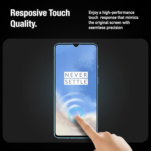 Image of Supershieldz NeoGuard HD+ Tempered Glass Screen Protector Guard for OnePlus 7T, 9H Hardness, Edge-to-Edge, Military Grade Protection, Easy Installation Kit