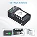 LP EN-EL10 Battery Charger Pack for Nikon Coolpix S200, S203, S210, S220, S230, S3000, S4000, S500, S510, S5100, S520, S570 and More Cameras, Replacement for Nikon MH-63 Charger, Black