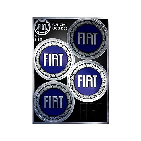 Fiat 21214 Blue Logo Stickers Set Cover
