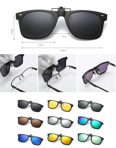 Unisex Clip on Polarized Sunglasses for Eyeglasses for Glasses Outdoor/Driving/Fishing-Flip up - Image 4