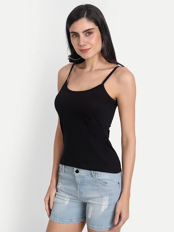 Image of Aimly Women's Cotton Regular Fit Camisole Slip Pack of 3