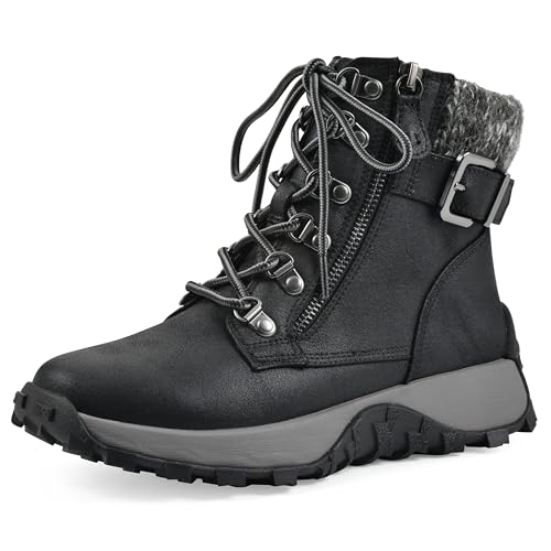 CLIFFS BY WHITE MOUNTAIN Women's Tracking Cushioned Lace-Up City Hiker Sneaker Boot