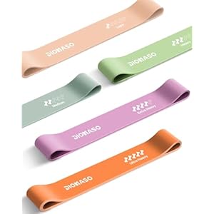 Resistance Bands for Working Out- 5 Levels with Exercise Bands, Multi-Colored Stretch Bands for Women Men, Legs, Glutes, Thighs, Yoga, Indoor & Outdoor Fitness