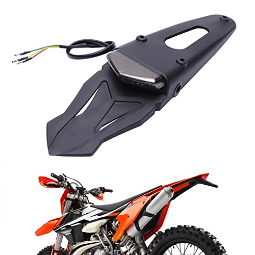 JMTBNO LED Feu Arrière Moto Dirt Bike Off Road Motocross Enduro Fender Stop Feu Arrière Universel 12V pour YZ125 YZ250F CRF250 CRF400 CRF450 WR125R WR250R Cover