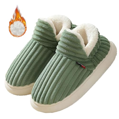 Pluffi Slippers, Pluffi The Cozy & Stylish Slipper, Pluffi Slipper Booties, Warm Thick-Soled Slippers for Men Women (Green,Women11-11.5/Men10-10.5)