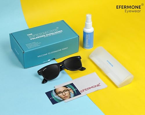 Image of EFERMONE Polarized Sunglasses 100% 400nm UV Protection For Men and Women with TAC Impact Resistant Lens (Pola-Club Edition)