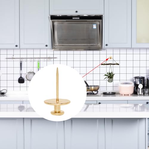 Image of 25 Pcs Gold Push Pins, Double Head Nails Decorative Tacks , Sturdy and Track-Less Wall Tacks for Easy Picture Hanging(Star Pattern)