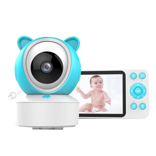 Lorrgasw Tuya 5 pulgadas 1080p sin monitor Babyphone Cámara de vídeo de seguridad Niñera Nocturna Cámara PTZ Enchufe Ue