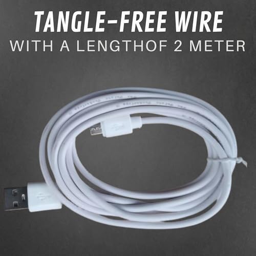 Image of Drumstone ( 𝟏𝟔 𝐘𝐄𝐀𝐑 𝐖𝐀𝐑𝐑𝐀𝐍𝐓𝐘 Long USB to Micro Cable - 2 Metre Fast Charging and Reliable Data Sync Performance Fast Charging and Data Sync Cable for Daily Use