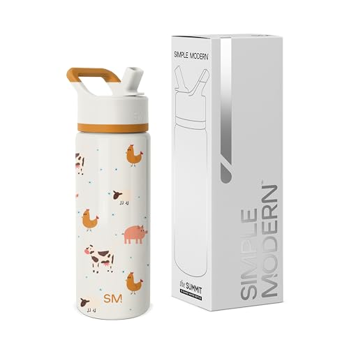 With Straw Lid | 18oz Insulated Stainless Steel Kids Tumbler