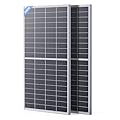 Callsun N-Type 16BB 400W Bifacial Solar Panel, 2Pcs 200 Watt Solar Panel 12V, 25% High Efficiency, Dual-Module Parallel Anti-Shade Design,for RV Van Marine Rooftop Home Off Grid (200w 2-Pack Silver)