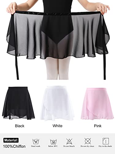 Foto von Ballett Wickelrock Chiffon Tanz Wickelrock Verstellbarer Ballettrock Ballett Tanz Dancewear für Mädchen und Damen