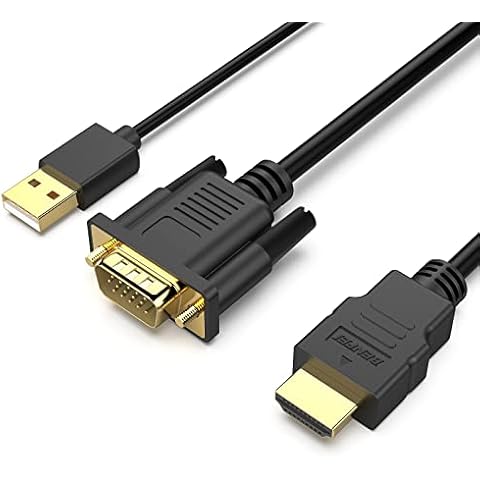 Benfei VGA to HDMI Cable with Audio Support Cover