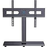 PERLESMITH Universal TV Stand Table Top TV Base for 37-70 inch LCD LED OLED 4K Flat Screen TVs-Height Adjustable TV Mount Stand with Tempered Glass Base, VESA 600x400mm, Holds up to 99lbs PSTVS11