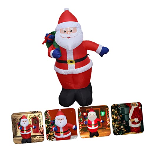 Père Noël gonflable extérieur avec éclairage LED et système de soufflerie - 5