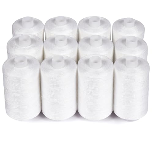 Hilo para coser ilauke 12 bobinas 1000 yardas cada una miniatura 1