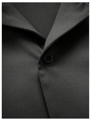 SHENHE Men's Button Up Shirt Short Sleeve Summer Casual Going Out Loose Fit Shirt Top4