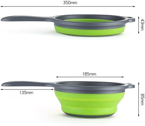 Miniatura 2 de Operitacx Colador plegable plegable de plástico para fregadero, colador de pantalla para fregadero, cesta plegable, colador de pasta, colador de