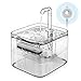 NPET Fontaine à Eau pour Chat et Chien Automatique avec Capteur, Transparent Distributeur Eau pour Chats Animaux Domestique avec 2 Filtre de Remplacement, Électrique Ultra Silencieuse, 3L WF020TP