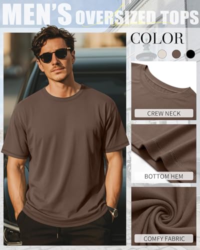 Image of Neer 3 Pack Big and Tall T-Shirts for Men L-7xl Tops | Large Casual Stretch Workout Tees, Short Sleeve Crewneck Oversized Shirts, Classic Summer Outfits, Comfy Basic Loose Clothes