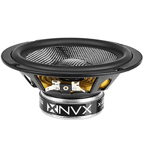 NVX XSP65KIT, 600W Peak (200W RMS) 6.5" X-Series 2-Way Component Speaker System with Carbon Fiber Cones and 25mm Silk Dome Tweeters