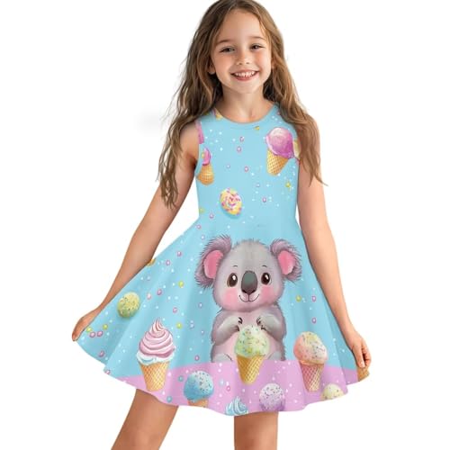Uourmeti Sleeveless Summer Dresses for Girls Sundresses Size 3-16