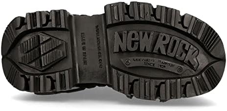 New Rock Boots MILI083CCT-C4 Womens Metallic Black Leather Platform Military 6 Review | Image 7