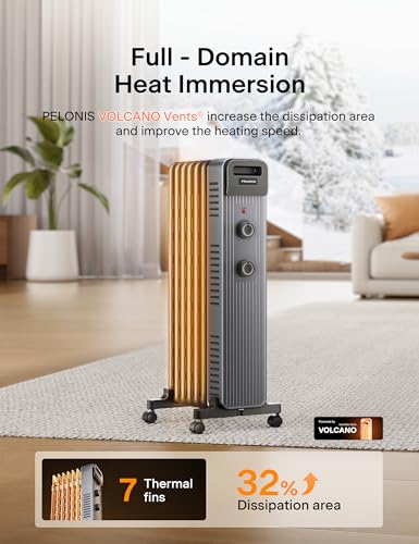 image for Pelonis Oil Filled Radiator Heater for Large Space, 2025 Upgraded, Spa