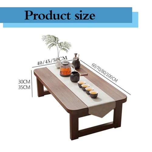 Table basse pliante japonaise bois plateau bambou salon bureau portable