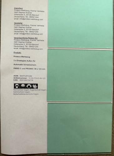Proteco P600E Automatik-Schweißhelm Zubehör