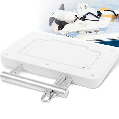 sixcow 010-12832-61 Quick Release Bracket Plate System Replacement for Garmin Force Kraken Trolling Motor, 010-12832-60, 0100209801- White