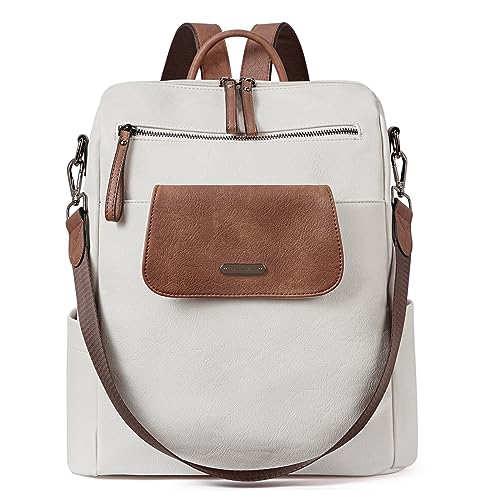 Image of CLUCI Leather Backpack Purse for Women, Large Fashion Convertible Anti-theft, Travel Backpack Purses